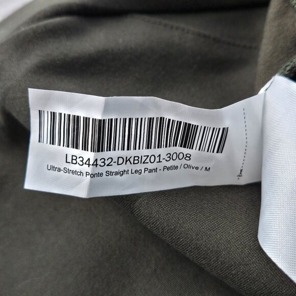 Quince Ponte Stretch Pants M Dark Green Straight Leg Minimalist Pull On Trousers - Picture 12 of 13